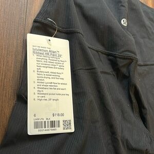 Three pairs of (3) Brand new never worn before size 6 black Lululemon leggings